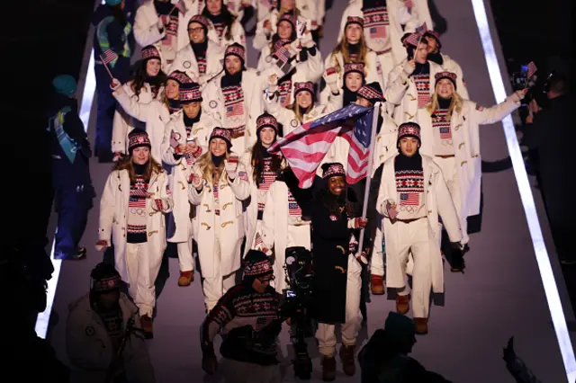 US athletes parade