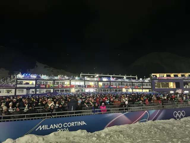 Fans at livigno snow park