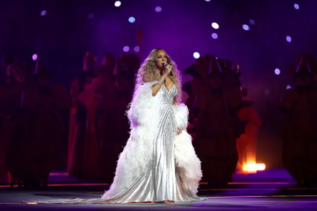 Mariah Carey performs