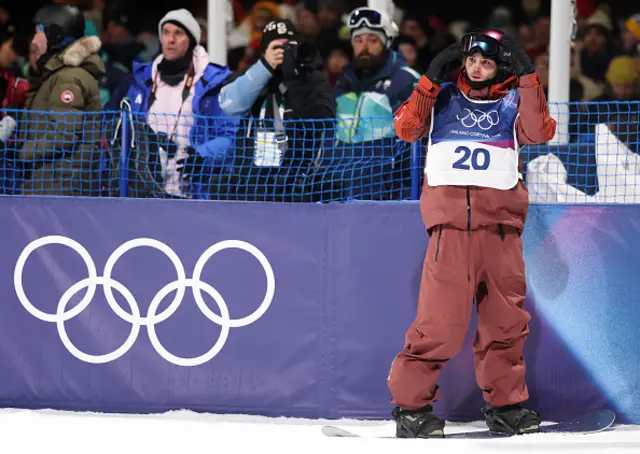 Francis Jobin of Team Canada reacts