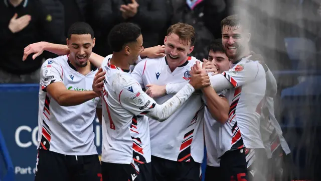Bolton celebrate a goal