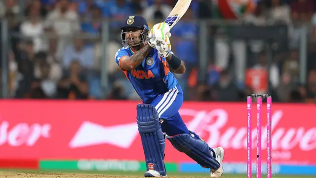 Suryakumar Yadav of India bats