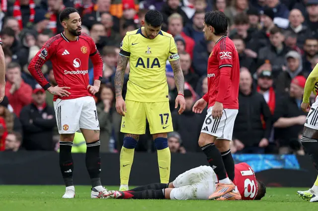 Romero stands over the stricken Casemiro