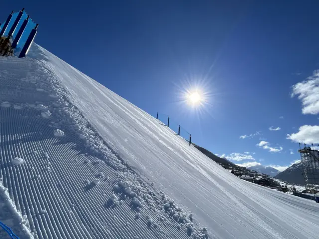 Last jump of slopestyle course