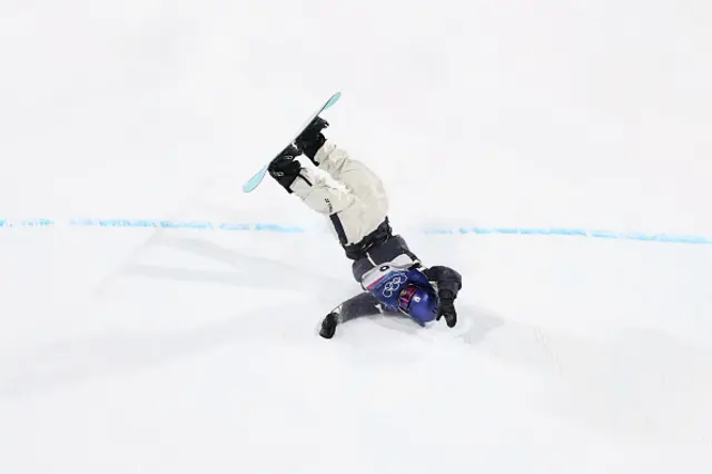 Hiroto Ogiwara of Team Japan falls