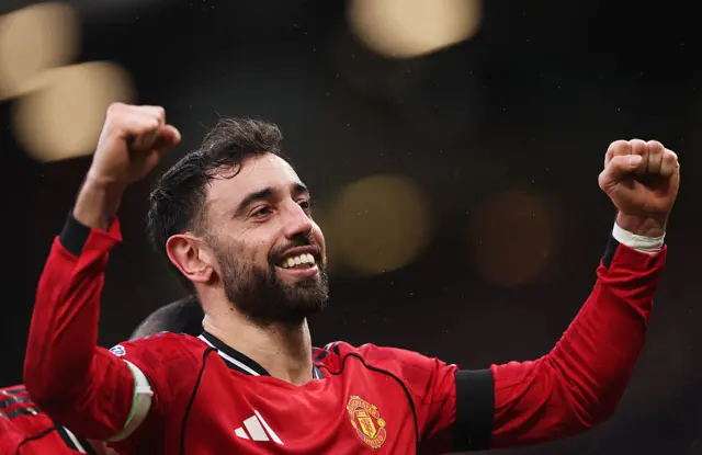 Bruno Fernandes celebrates