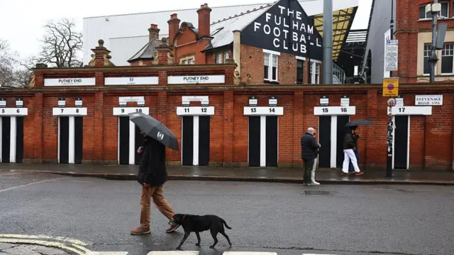 A general view of Craven Cottage before the match against Everton
