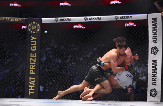 Usman Nurmagomedov takes down Alfie Davis