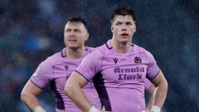 Huw Jones and Jack Dempsey look dejected