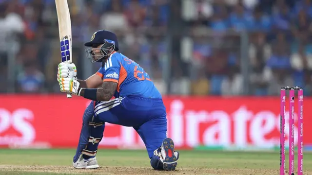 Suryakumar Yadav of India bats