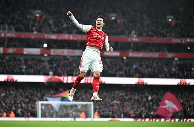 Martin Zubimendi celebrates