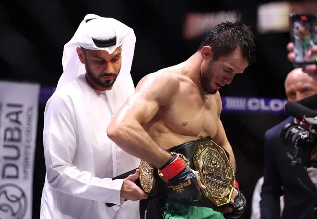 Usman Nurmagomedov after beating Paul Hughes in October