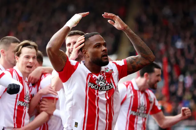 Southampton's Cyle Larin celebrates