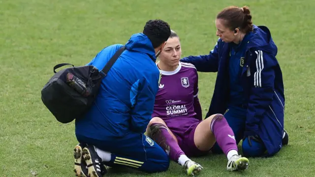 Sabrina D'Angelo receives medical treatment