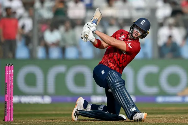 Jacob Bethell slog sweeps against Nepal