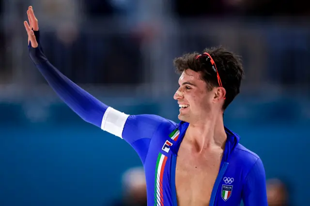 Riccardo Lorello of Italy reacts