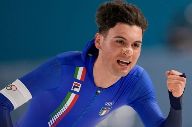 Riccardo Lorello of Italy reacts