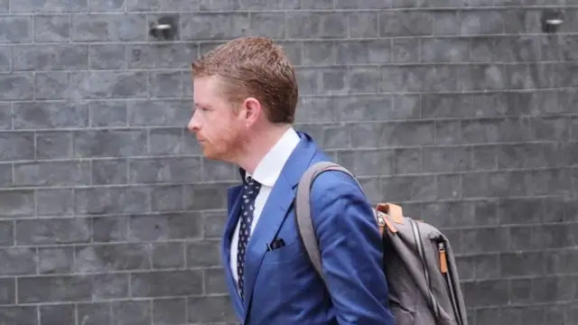A file picture of Morgan McSweeney walking in Downing Street