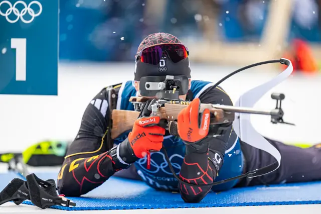 Philipp Nawrath of Team Germany at the shooting range
