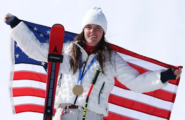 Breezy Johnson wins gold