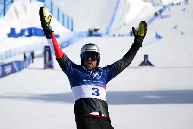 Benjamin Karl of Team Austria celebrates