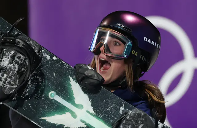 Mia Brookes of Team Great Britain reacts