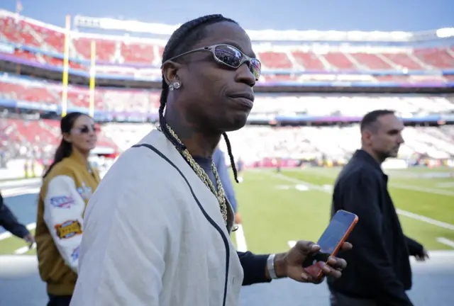 Travis Scott at the Super Bowl