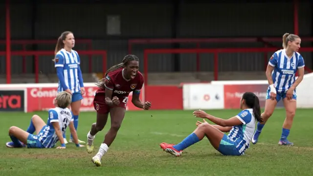 Viviane Asseyi celebrates