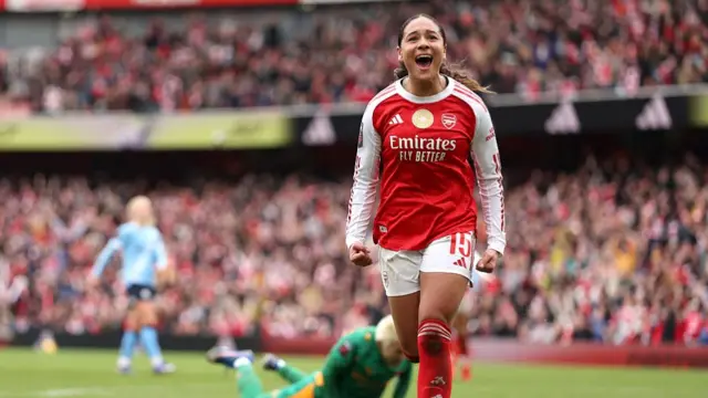 Olivia Smith celebrates