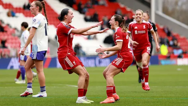 Mia Enderby celebrates
