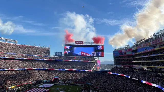 Flyover before Super Bowl 60