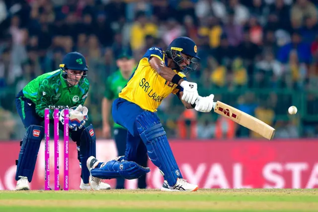 Sri Lanka in action against Ireland