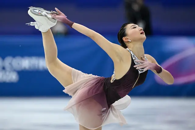 Japan's Kaori Sakamoto competes in the figure skating women's singles free skating