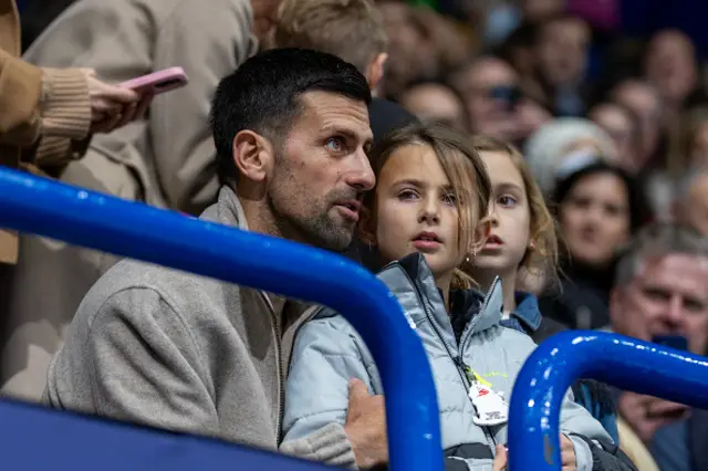 Novak Djokovic with his family