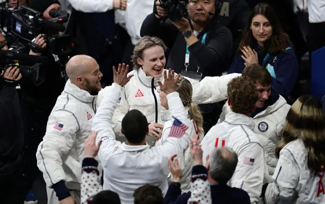 Ilia Malinin of Team United States celebrates