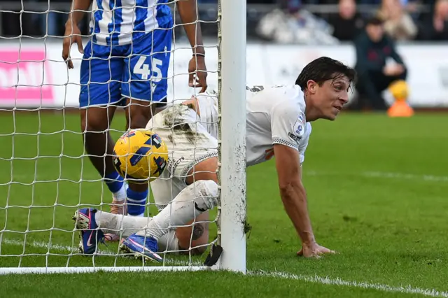 Swansea City's Goncalo Franco scores