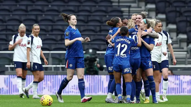 Chelsea players celebrate