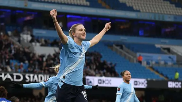 Miedema celebrates