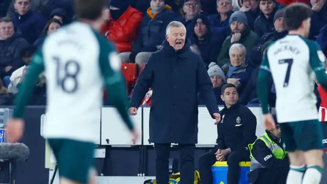 Chris Wilder shouts