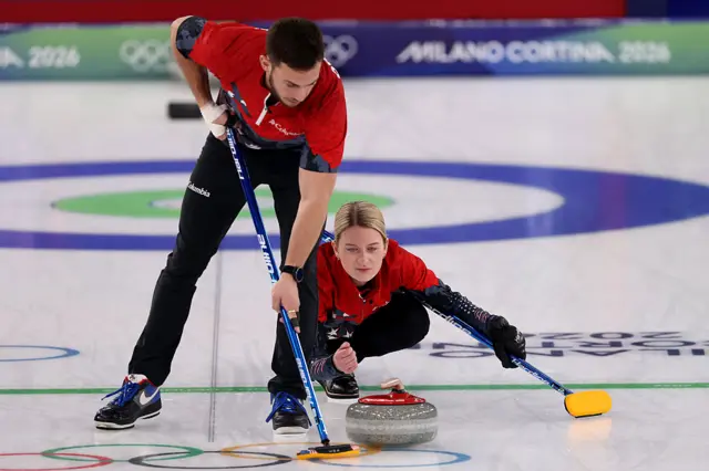 Cory Thiesse of Team United States competes with Korey Dropkin