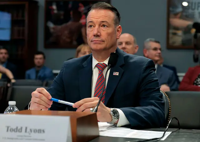Acting Director of U.S. Immigration and Customs Enforcement (ICE) Todd Lyons testifies during a hearing before the House Appropriations Committee on Capitol Hill