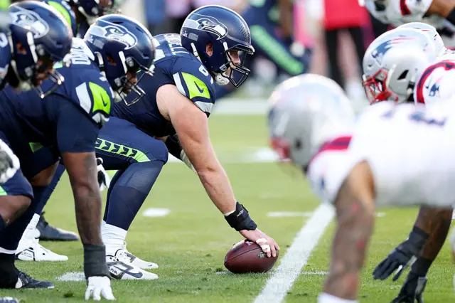 Seahawks at the line of scrimmage