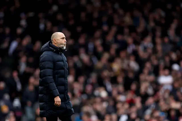 Igor Tudor, Interim Manager of Tottenham Hotspur, looks dejected