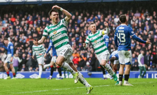 Kieran Tierney celebrates