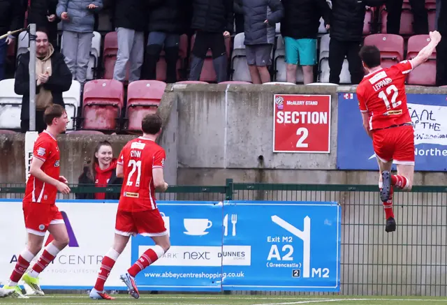 Shaun Leppard celebrating