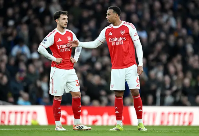 Martin Zubimendi and Gabriel of Arsenal speak