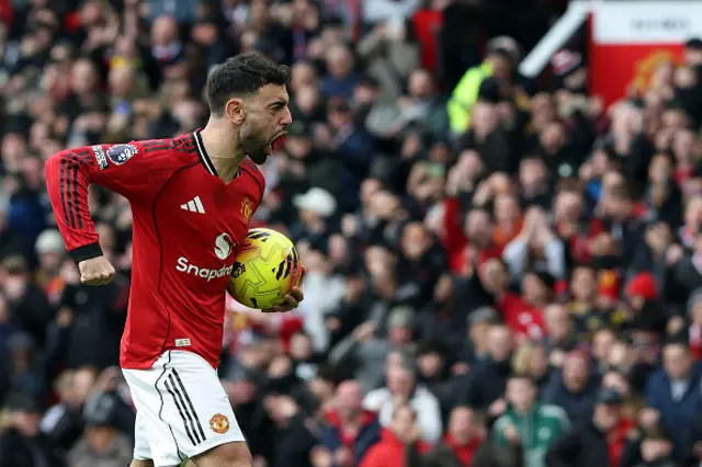 Bruno Fernandes celebrates