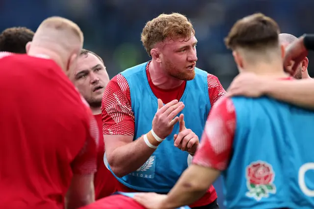 Ollie Chessum with the England squad