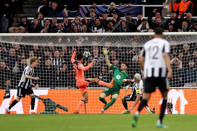 Joelinton has the ball in the back of the net
