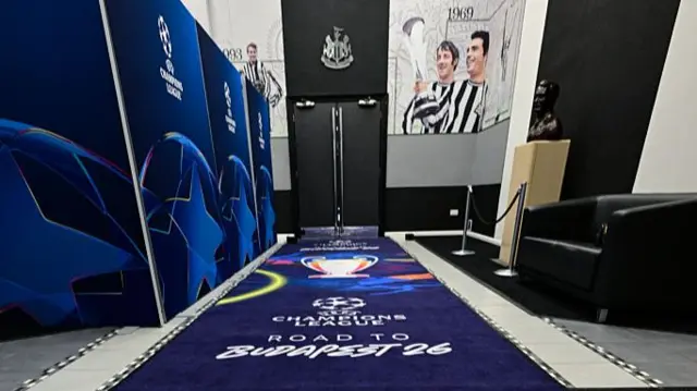 A general view inside St James' Park before Newcastle United's game against Barcelona